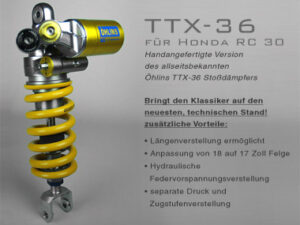 Honda VFR 750 R (RC30) &Ouml;hlins TTX-36 Sto&szlig;d&auml;mpfer